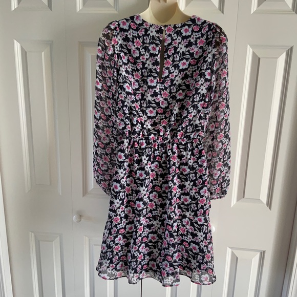 🔆NWT BANANA REPUBLIC LS FLOUNCE FNF WARM CONBO DRESS SZ S - Picture 5 of 16